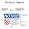 Signmission No Cell Phones Allowed In Work, 10 in W x Rectangle, Plastic OS-2PACK-NS-P-710-L-14420 - alternate 6